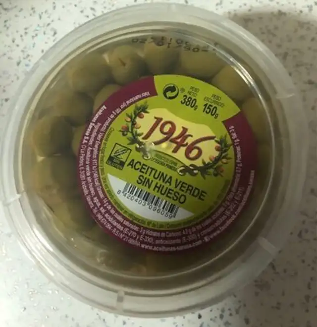 Aceituna verde sin hueso