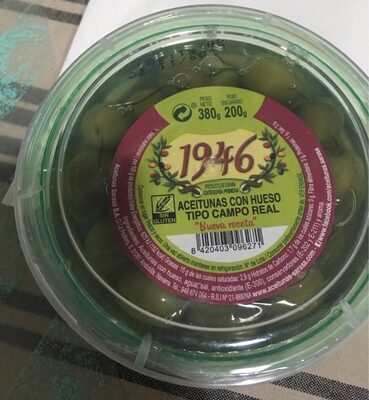 Aceitunas con hueso tipo Campo Real