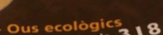 Ous ecològics ingredients label