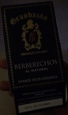 Berberechos front packaging