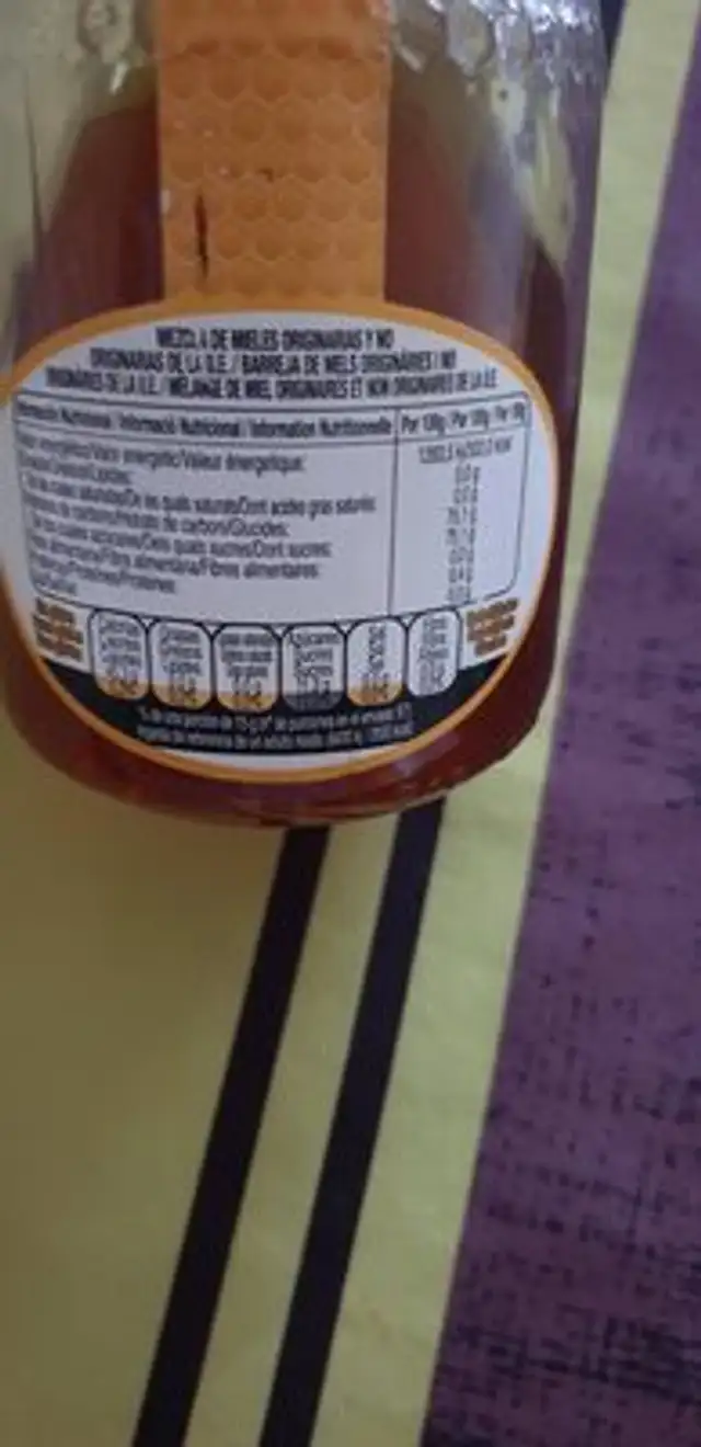 Unknown nutrition facts table