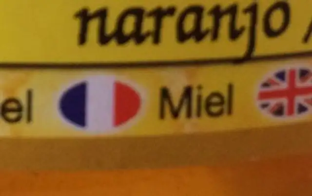 Miel ingredients label