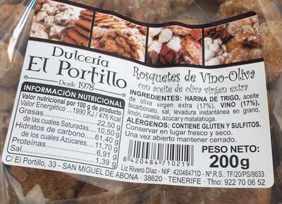 Rosquetes de vino aceite de oliva front packaging