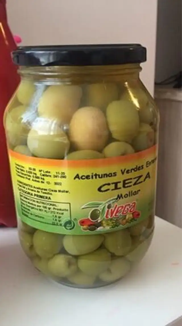 Aceitunas Verdes Enteras nutrition facts table