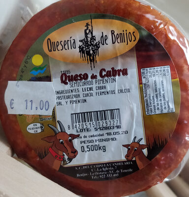 Queso de cabra semicurado pimentón