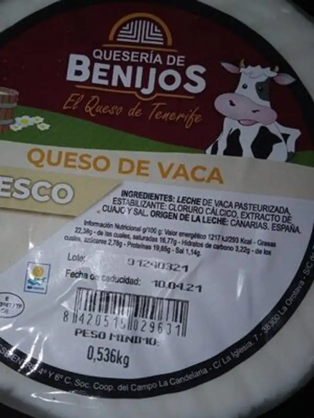 Queso de vaca fresco