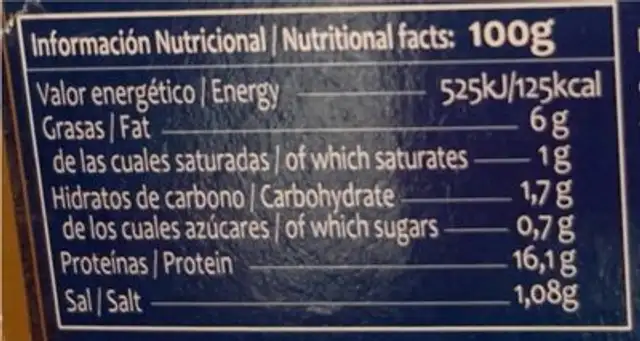 Cslamares en su tinta nutrition facts table