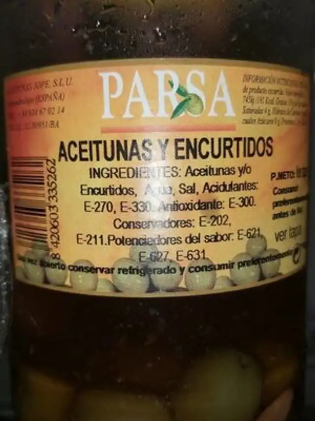 Aceitunas y encurtidos