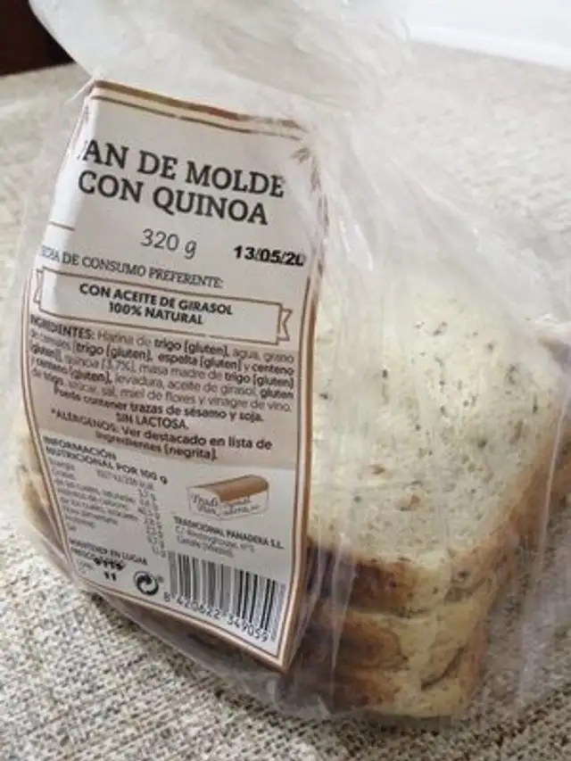 Pan de molde con quinoa