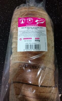 Pan de molde integral front packaging