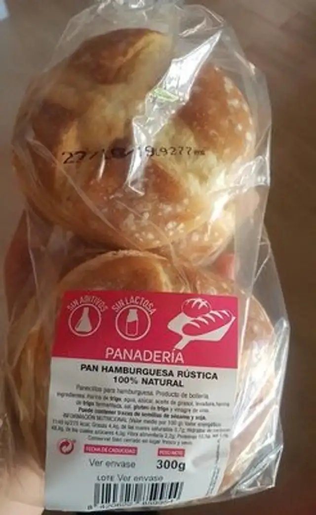 Pan hamburguesa rústica 100% natural