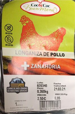 Longaniza de Pollo + Zanahoria