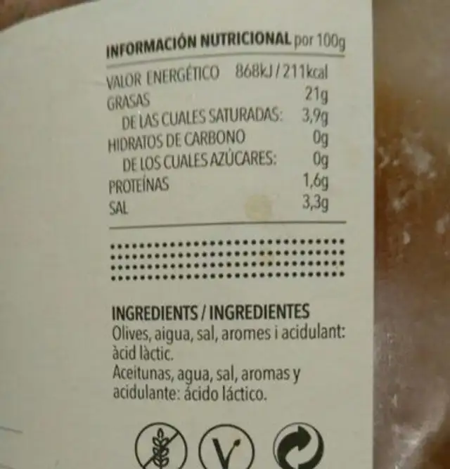 Masrojana ARBEQUIN.450 nutrition facts table