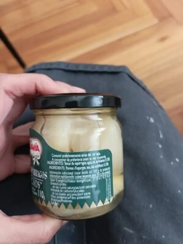 YEMAS DE ESPARRAGOS ingredients label