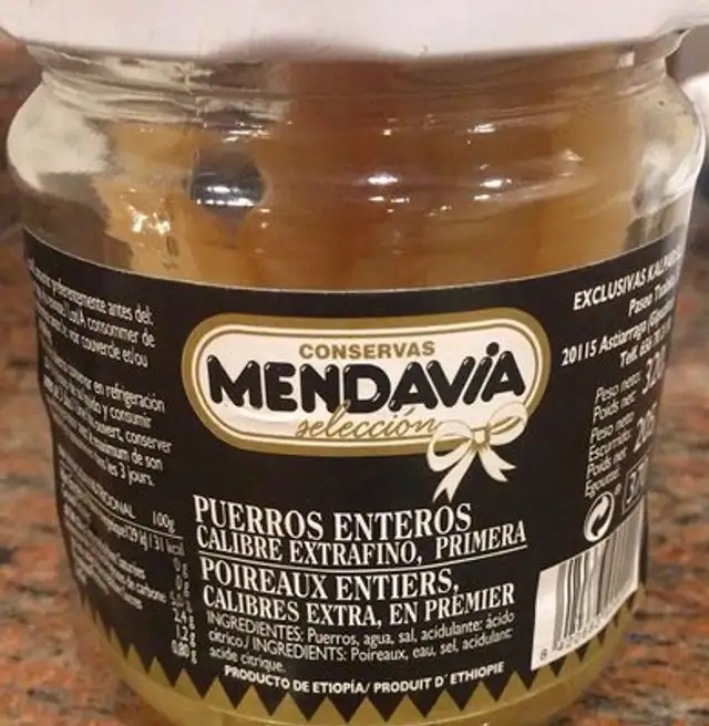 Puerros enteros