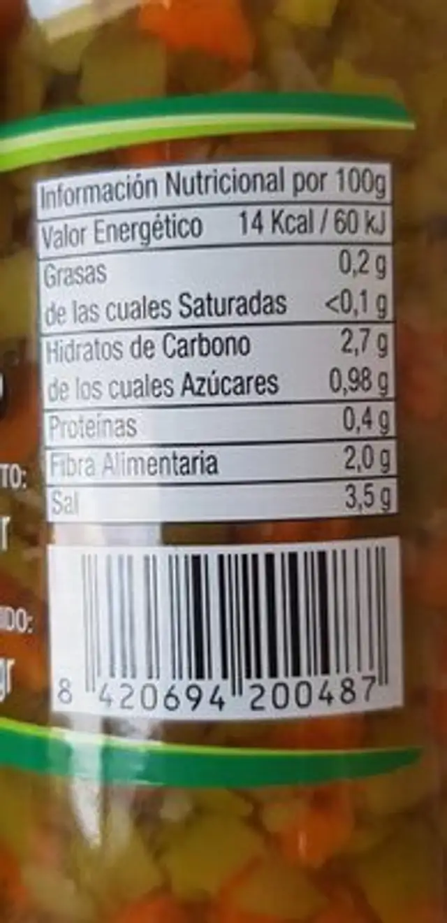 Picadillo de variantes nutrition facts table