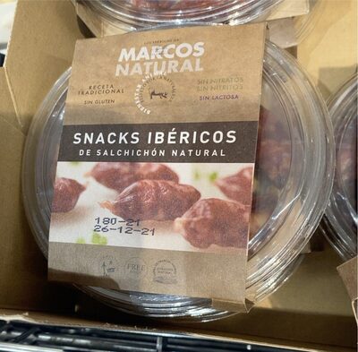 Snacks ibericos de salchichon front packaging
