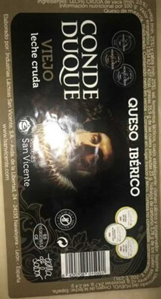 Conde duque queso iberico nutrition facts table