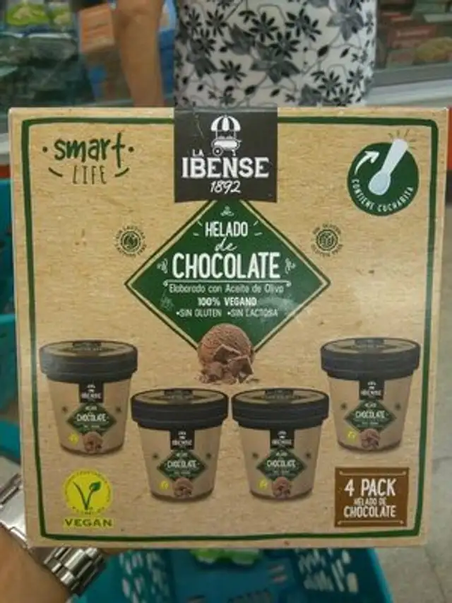 Helado de chocolate