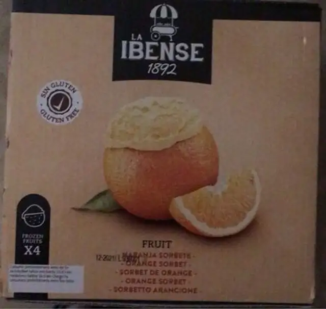 Sorbete de naranja