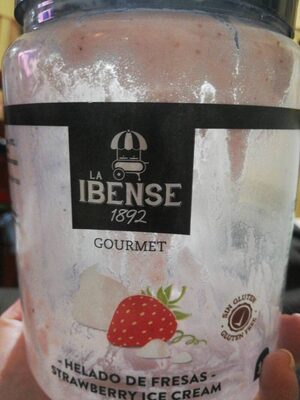 Helado de fresa front packaging