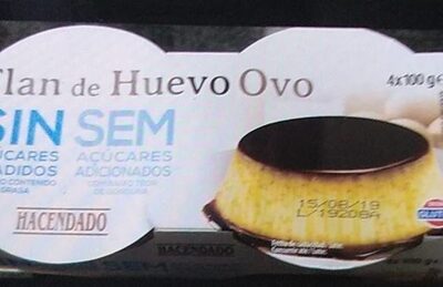 Flan de huevo sin azúcares añadidos