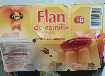 Flan de vainilla front packaging