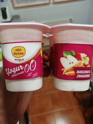 Yogur 0% edulcorado manzana y zanahoria front packaging