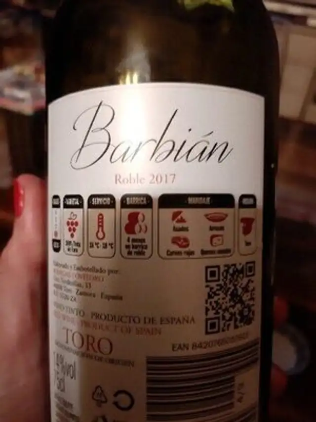 Barbian ingredients label
