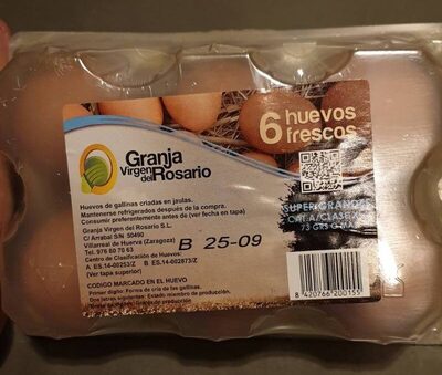 Huevos frescos front packaging