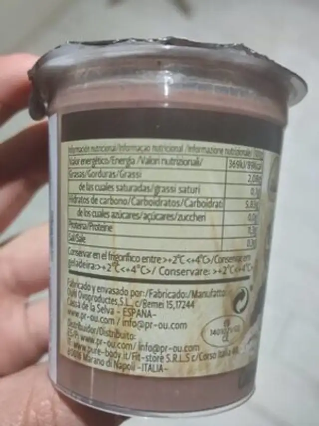 Pudding avena nutrition facts table
