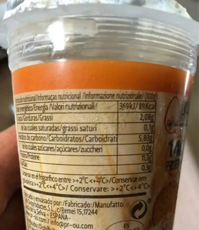 Pudding avena nutrition facts table