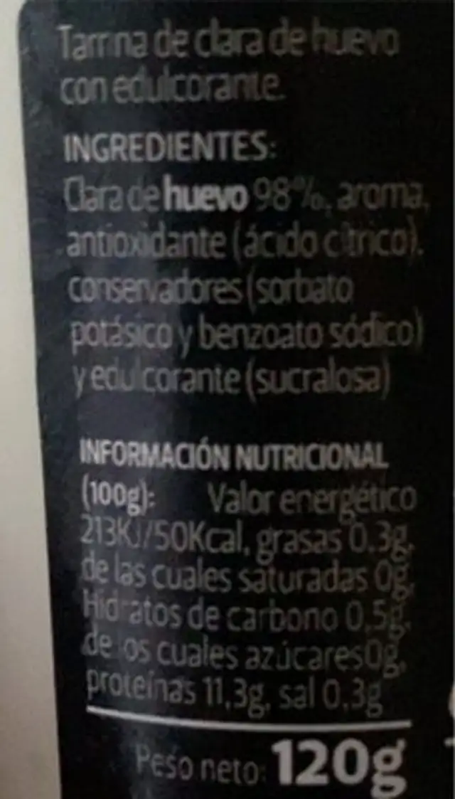 Yogures proteina nutrition facts table