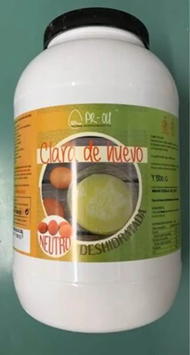 Clara de huevo deshidratada