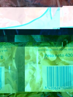 Patatas fritas con Aceite de Oliva Virgen Extra y girasol nutrition facts table