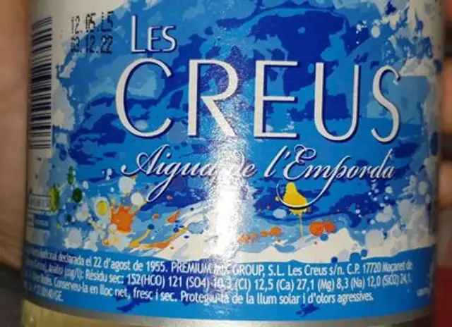 Agua nutrition facts table
