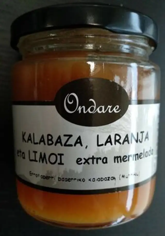 Mermelada Ondare. Kalabaza, laranja eta limoi