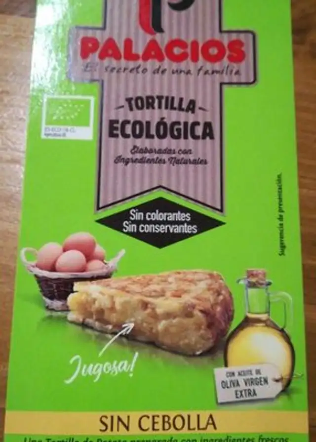 Tortilla ecológica sin cebolla