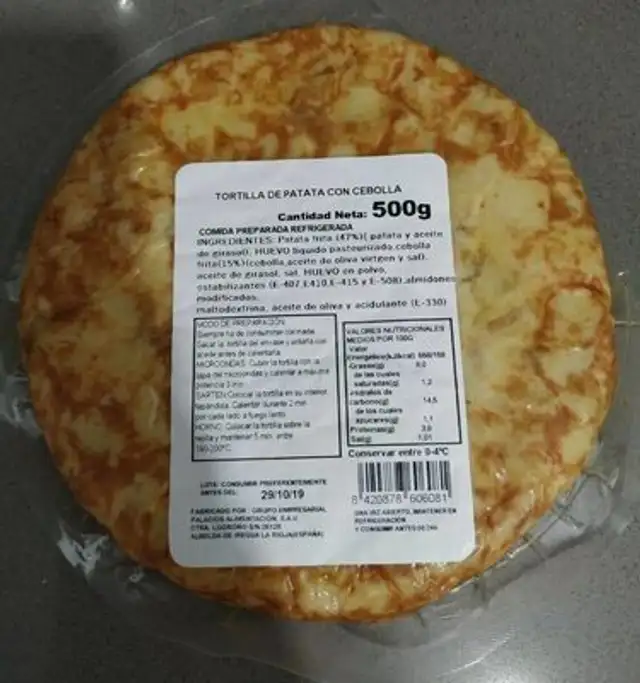 Tortilla de patata con cebolla