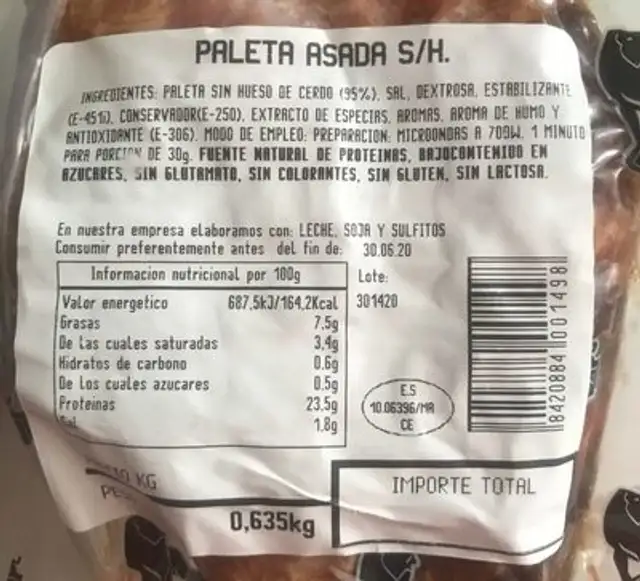Paleta asada