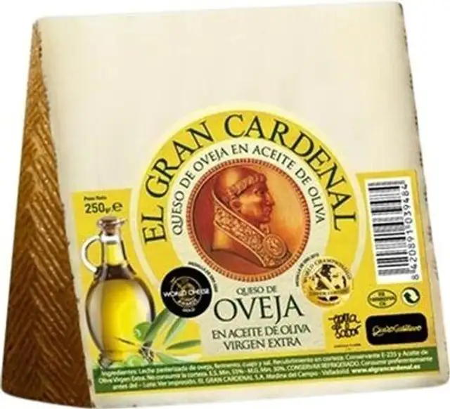 Queso curado de oveja aceite de oliva virgen