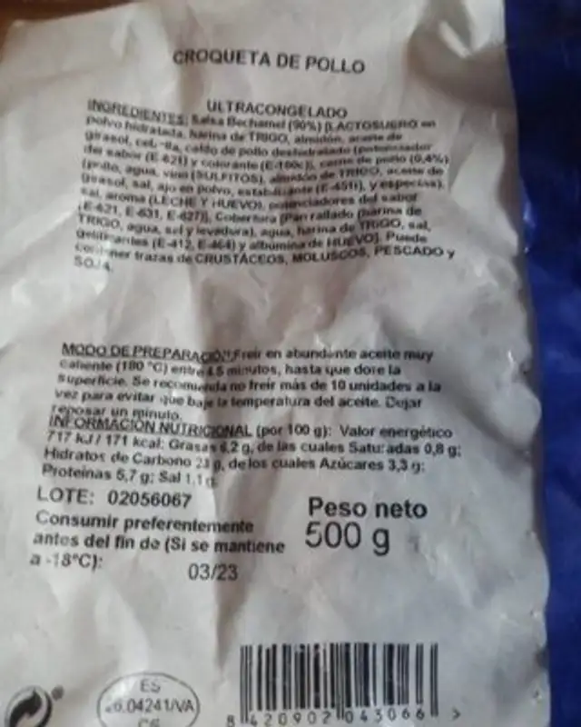 Clavo food factory nutrition facts table