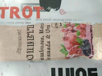 Sorbete de frambuesa,mora,Granada y uva