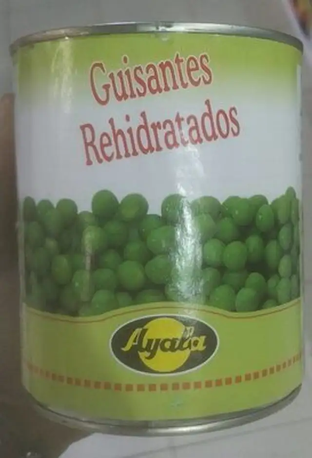 Guisantes rehidratados