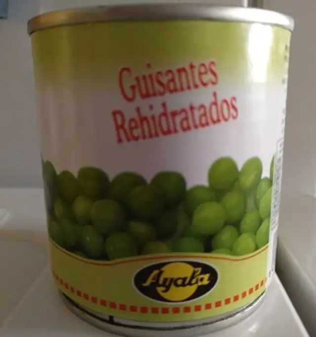 Guisantes rehidratados