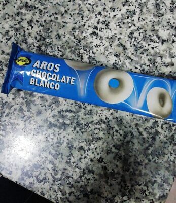 Aros chocolate blanco front packaging
