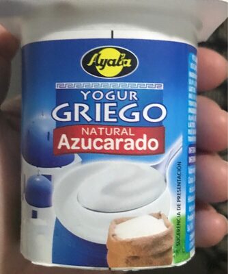 Yogur griego natural azucarado