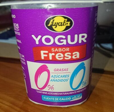 Yogur sabor fresa 0%