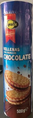 Galletas rellenas con chocolate 500g front packaging