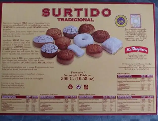 LA CONFITERA TRAD SURTIDO navidad nutrition facts table